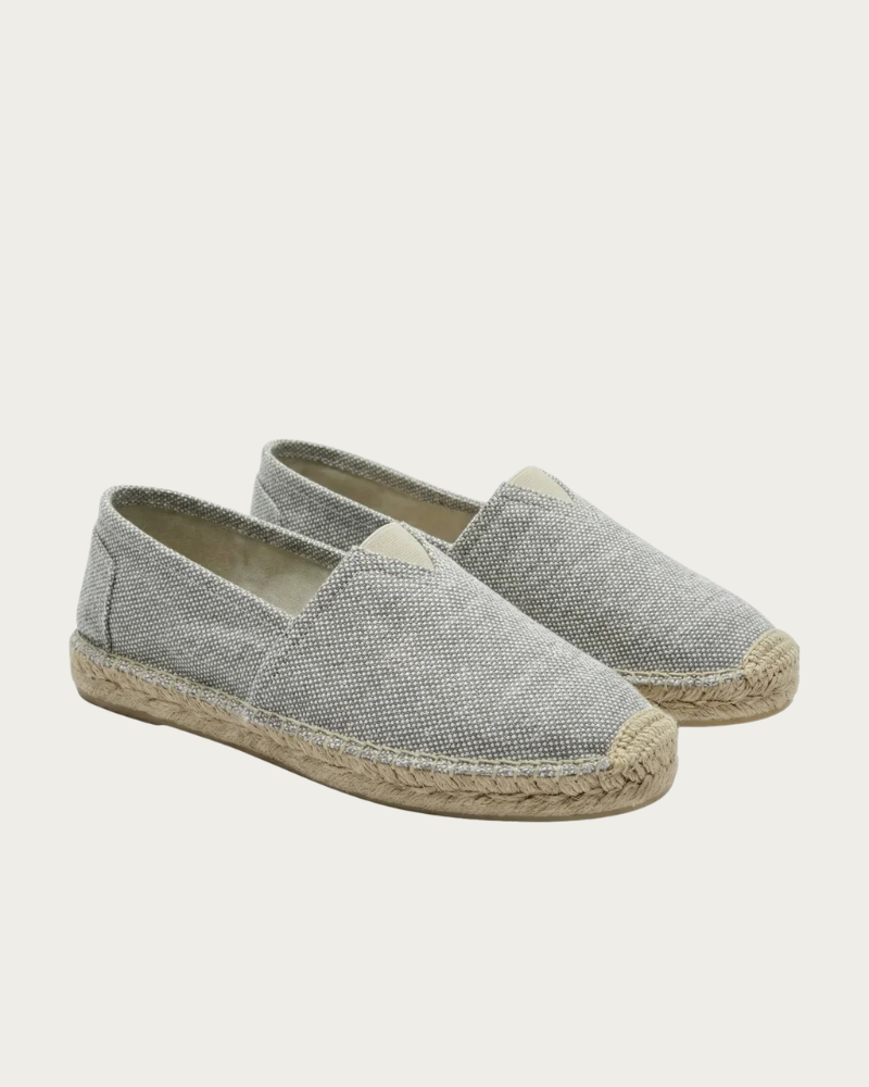 Grey Slip-On Loafers Side View Minimal Design