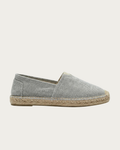 Grey Slip-On Loafers Men Side View Summer Style