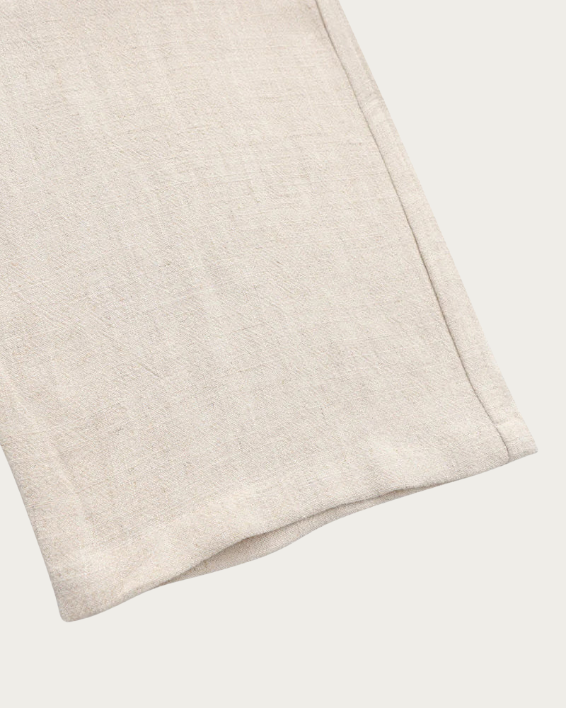 Close Up Of Linen Trousers Fabric Texture Detail