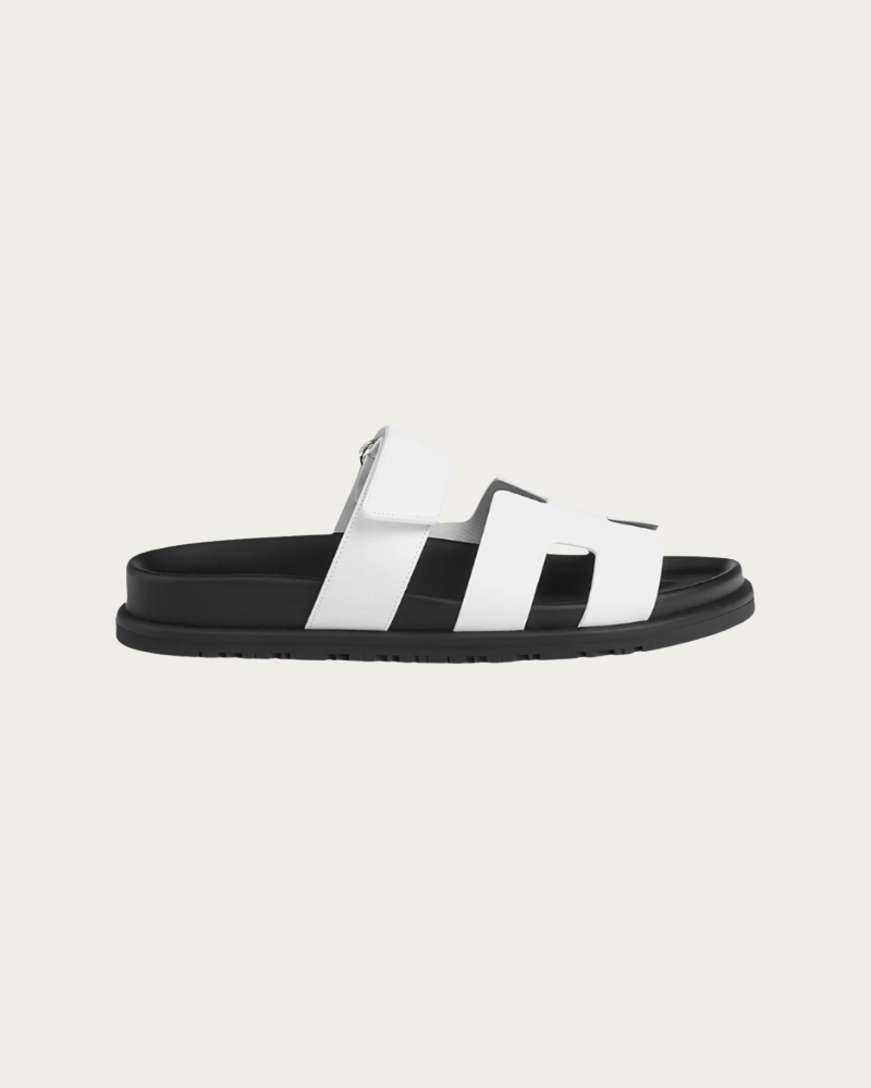 white velcro sandals front view open toe design