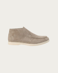 Beige Suede Loafers Side View Casual Look